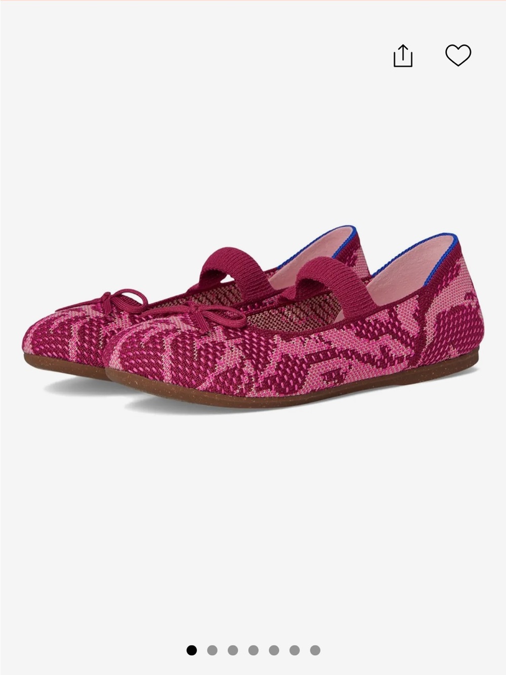 Rothy’s Kids Pink Mary Jane Bow Ballet Flats for Girls